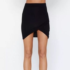 NWT Nasty Gal Let’s Wrap This Up Bodycon Mini Skirt Black